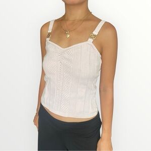 Guess Gold Accent Baby Pink Camisole Tank Top Size M